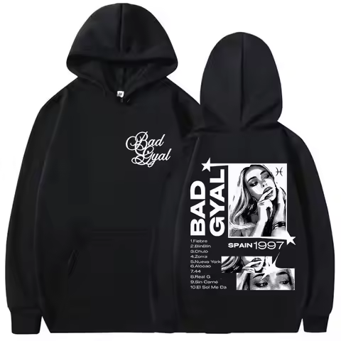 Singer Bad Gyal Tour Album 2025 Merch Hoody Men Women Hip Hop Pop Music Style Sweatshirt Y2K Vintage