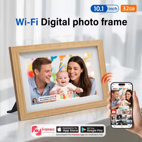 Frameo 10.1 Inch Smart Digital Photo Frame 32/64GB Cloud Storage WiFi Digital Picture Frame IPS Touc