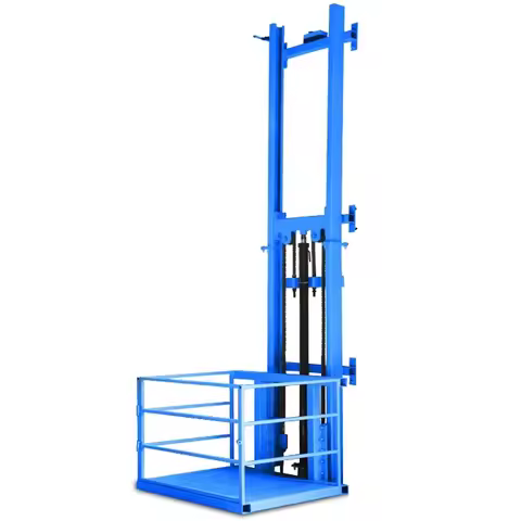 500KG/1000KG Electric lift Small electric hydraulic lift freight elevator guide rail type simple war