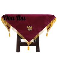Flag-raising tray base, maroon flag ceremony tray base
