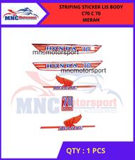 STRIPING STICKER LIS BODY C70 C 70 MERAH
