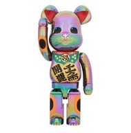 BE@RBRICK 招財猫 開運・千万両 黒透明電鍍 1000％