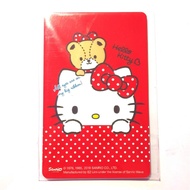 HELLO KITTY All Eyes Are On My Big Ribbon Red Ezlink Ez-Link Card  *collectible cat Teddy bear (A1)