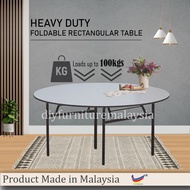 Foldable Round Table | Round Banquet Table 4ft/5ft/6ft (GREY) | Round Folding Table  | Office Furnit
