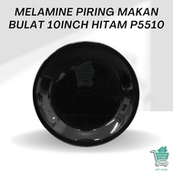 BEZTON Premium Black Flat Dinner Plate 10 Inch P5510 Flat Dinner Plate Flat Plate Multipurpose Flat 