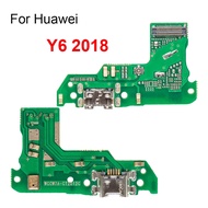 For Huawei Y6 Y7 Y9 Pro Y5 Prime 2017 2018 2019 USB Charger Flex Dock Charging Port Connector Flex Cable With MIC