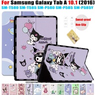 For Samsung Galaxy Tab A 10.1 (2016) Cute Cartoon Pattern Tablet Case SM-T580 SM-T585 SM-P580 SM-P585 SM-P585Y High Quality Sweatproof PU Leather Stand Flip Cover