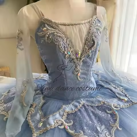 Tutú profesional de hada lila para adultos y niños, falda de tutú de rendimiento de Pachita, La Bell