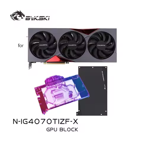 Bykski N-IG4070TIZF-X Water Block Use for Colorful GeForce RTX 4070 Ti Battle AX GPU Card / Copper C