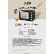 Signora De Vinci 60 liter Oven + BONUS (Gojek / Grab only)