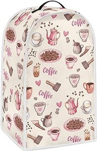 NETILGEN Blender Dust Cover for Home Kitchen Decor, Anti Fingerprint Oil-proof Dust Protection Stand Mixer Cover Juicer Cover Soy Milk Machine Covers Gift for Women, Coffee Pink Beige