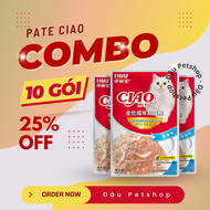 [COMBO 10 GÓI] Pate Ciao 60G dành cho mèo