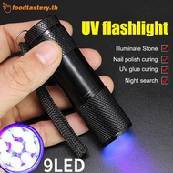 FTY  UV Flashlight UV Light Flashlight 395nm  Light Flashlight Mini light Torch For UV Resin Glue Cu