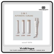 💖สินค้าพร้อมส่ง💖Vivid&amp;Vogue เครื่องม้วนผมรุ่นใหม่ รุ่นที่4 Automatic Hair Curler The fourth generation of automatic curling iron White&amp;gold32mm+13mm