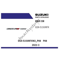 Suzuki GSX-S 150 / GSX S150 2022 - 2024  Parts Catalogue Manual / Buku Panduan Suzuki GSX-S 150 / GS
