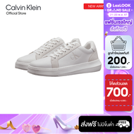 CALVIN KLEIN รองเท้าผ้าใบผู้ชาย Leather Trainers รุ่น YM01123 0LG - สีขาว