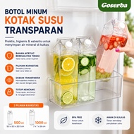 GSB GSB GSB | 500ml 1000ml BPA Free Transparent Refrigerator Milk Juice Water Box Drinking Bottle