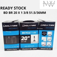 Inner tube 20 x 1 3/8 folding bicycle inner tube 20x1 3/8 presta valve / INNER TYRE 20 X 1 3/8 DELI 