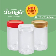 [SP8138]H172 x W102mm PET jar bottle plastic container biscuit jar biskut container biskut jar 饼干罐 罐