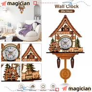 MAGICIAN Cuckoo Clock, Wooden Wall Mounted Wall Clock,  Retro Non Hourly Chime Hanging Clock Home Wa