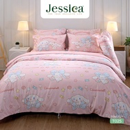 Jessica Tencel T025 cinnamoroll  เจสสิก้า ลายลิขสิทธิ์แท้ Sanrio ชุดเครื่องนอน ผ้าปูที่นอน ผ้านวม ผ้