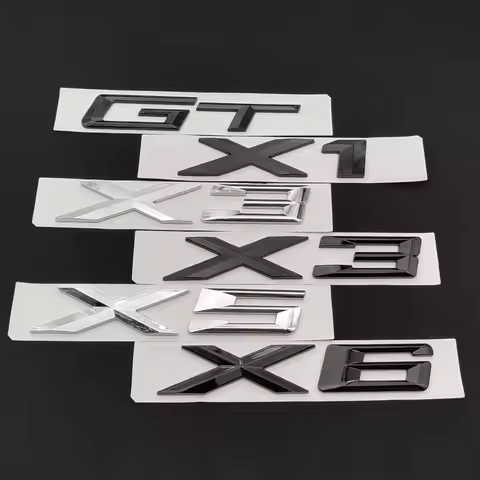 3D ABS Chrome Black Letters Sticker Car Rear Trunk Logo Badge Emblem For BMW X1 E84 F48 X3 E83 F25 X