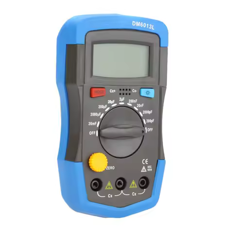 DM6013L Digital Professional Capacitor Meter High Precision 200pF~20mF Electronic Capacitance Tester