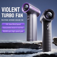 MUXNW Mini Fan Small Handheld Cooling Kipas Fan High Speed Strong Wind 100 Adjustable Speed Gears LE