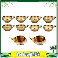 【●TI●】Alloy Metal Kuber Diya 10 Pcs for Diwali Decoration Oil Lamp Traditional for Diwali Diya Vilak
