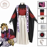 Anime Douma Cosplay Costume Halloween Carnival Props Lotus Imprint Folding