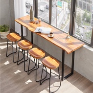 Solid Wood Dining Table And Chair Set Bar Table Household Balcony Coffee Table