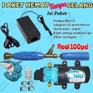 Pompa air tekanan tinggi doorsmeer mini steam DC 12V paket lengkap TANPA selang hiu 5A