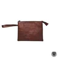 Bernie Leather Lika Brown Unisex Leather Clutch