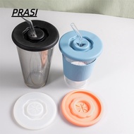 PRASI 3PCS Cup Dustproof Cover, Soft Universal Silicone Cup Lid,  Leakproof Diameter 95mm Seal Tea C