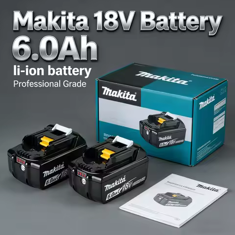 original Makita Battery, Makita 18V 6.0Ah Battery, for Makita Drill DTW700 DHR202 DGA404 DDF487 DTD1