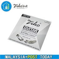 【Authorised dealer】 Guitar string Ziko DUS-010 011 012 Carbon Steel Core Silver Plated Acoustic Guit