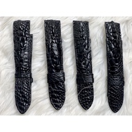 Black CROCODILE wrist watch strap