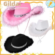 GILDAI Cowgirl Hat Women Fashion Cosplay Costume Party Performance Sequin Cowgirl Hats