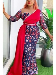Africa Clothing Elegant Plus Size Party Long Dresses for Women 2024 New Dashiki Ankara Seq 5