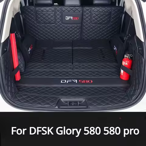 For DFSK Glory 580 Fully Enclosed Trunk Mat DFSK Glory 580 Pro (7 Seats) Wear-Resistant Trunk Mat 20