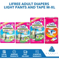 Lifree Adult Diaper Light Pants and Tape M-XL Super Absorbent and Comfortable Thin Fitting Adult Dia