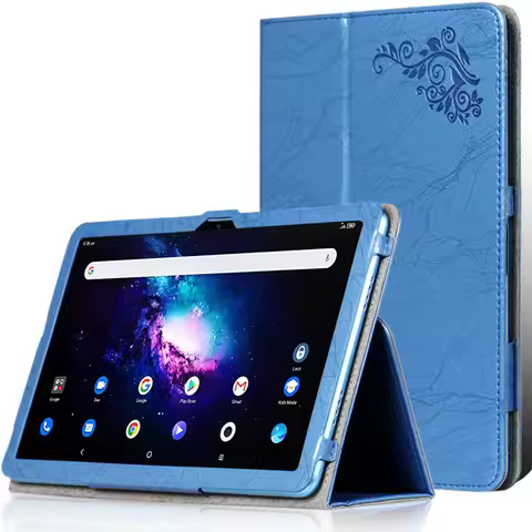 For TCL 10 Tab Max 4G 10.36 Android 9296G Tablet Case Print PU Leather Folding Stand with Hand Holde