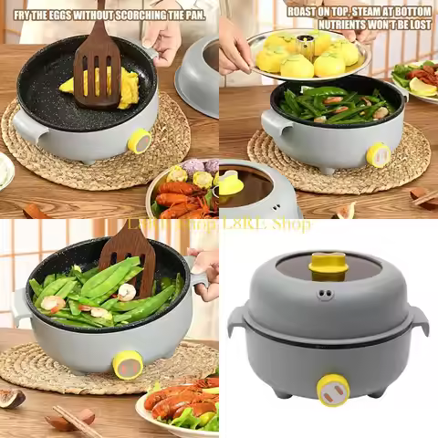 L8RE Electric Cooking Pot Multi Cooker Household Electric Hot Pot Frying Pot