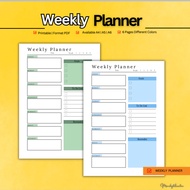 Weekly Planner Printable,Sunday Start, INSTANT DOWNLOAD,Weekly Organizer, Happy Planner , A4, A5, A6