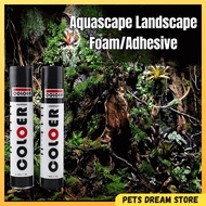 Coloer Aquascape Landscape Foam Terrarium background PU foam Moss glue seiryu stone adhesive Lavar R