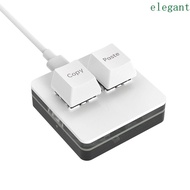 ELEGANT Copy Paste Keypad, Acrylic Mini Custom Mini 2 Key Keypad, Hot Swap Red Switch Illumination M