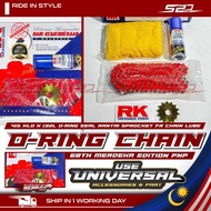 Sprocket Chain Set RK TAKASAGO CHAIN 415 KLO SERIES 132L O-RING PACKAGE SET Malaysia 68TH Merdeka Ed