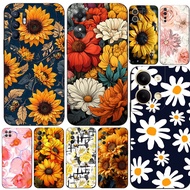 Case For Oppo A52 A72 A92 A7 A5 2018 AX7 A7N A5S AX5S Phone Cover Soft Silicon Black Tpu warm flowers