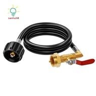 Propane Refill Adapter for 1 Lb Tanks, 3.5 FT Propane Tank Refill Adapter Hose with Safety Shutoff V