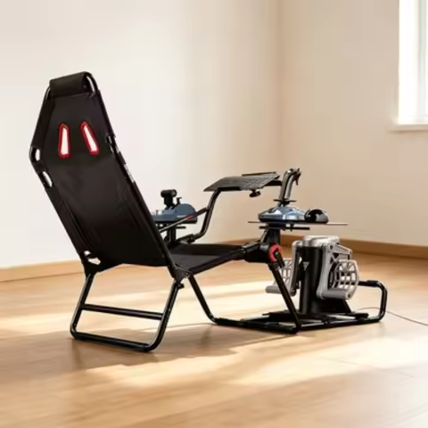 Foldable Racing Simulator Cockpit for GT Lite Driving Games Adjustable Seat